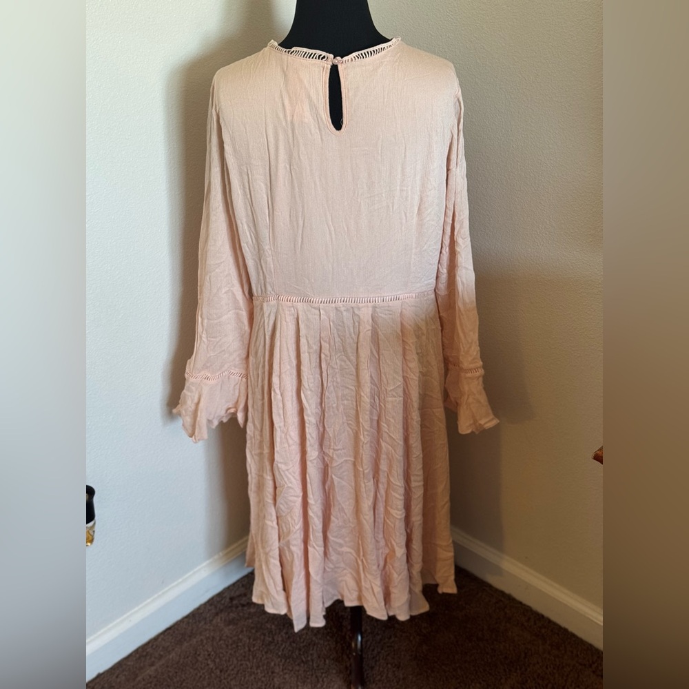 2 FOR $25 EST 1945 Cato First Bloom Dress Bell Sleeve Elegant Peach Pink 14 NEW - Picture 4 of 12